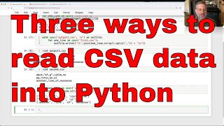 Three ways to read CSV data into Python [upl. by Chaker59]