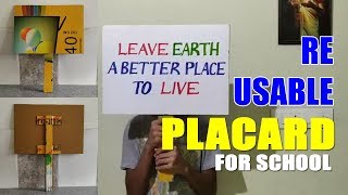 ReUsable and Easy to Carry PLACARD for School  പ്ലക്കാർഡ്  DIY  Njan Sree [upl. by Yc836]