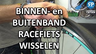 BINNEN en BUITENBAND RACEFIETS VERVANGEN zo doe je dat [upl. by Shara]