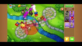 Magic Monkeys Only  Downstream Map Hard Difficulty  Bloons TD6 Gameplay [upl. by Bracci]