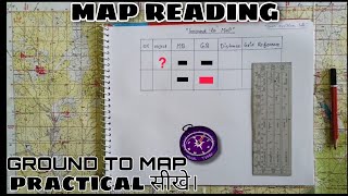 map reading  ground to map निकाले तुरन्त with practical by map  ncc exam TSC camp bearing nikale [upl. by Suhsoj]