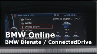 BMW Online Dienste ConnectedDrive CIC Menü Überblick E90 E91 E92 E93 [upl. by Esinev524]