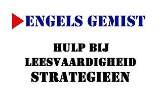 Hulp bij strategieën leesvaardigheid [upl. by Enimsaj]