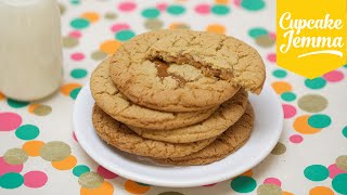 Chewy Salted Caramel Cookie Recipe  Cupcake Jemma [upl. by Fowler]