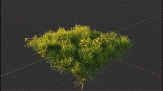 Make realistic grass in 1 minute Blender Tutorial [upl. by Atsuj510]