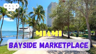 Bayside Marketplace amp Bayfront Park 4K Ultra HDR Walk in Real Time [upl. by Neirol]