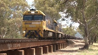 Pacific National Steel Trains of Australia  201718 [upl. by Yud]