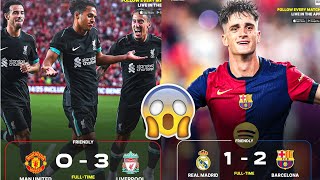 Manchester United vs Liverpool vs Real Madrid vs FC Barcelona  Carvalho Jones amp Tsimikas GOALS [upl. by Nnorahs]