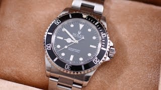 Rolex Submariner quotNo datequot 14060 Unboxing amp First Impressions [upl. by Terriss]