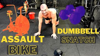 Assault Bike amp Double Dumbbell Workout 40 secs on 20 secs off [upl. by Oicnanev]