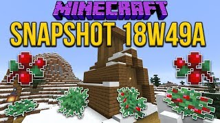 Minecraft 114 Snapshot 18w49a Sweet Berries amp Berry Bushes New Snowy Village [upl. by Nelrac]