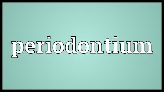 Periodontium Meaning [upl. by Clarinda177]