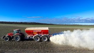 Kalkspredning 2016  Case IH Puma Bredal K165  Skamstrup Maskinstation [upl. by Gudren]