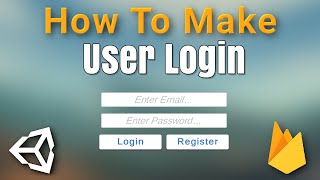 Unity User Login System Tutorial  Firebase Authentication [upl. by Esiuole]