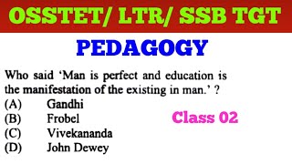 Pedagogy MCQs for OSSTET LTR SSB TGT amp CTET Exam  Pedagogy Mock Test 02  cine tv odisha [upl. by Lemrej552]