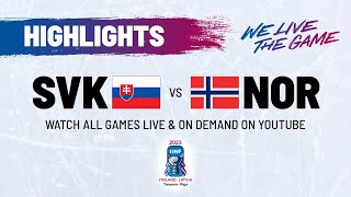 Highlights  Slovakia vs Norway  2023 IIHFWorlds [upl. by Aubrette]