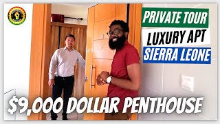 Tour Of Luxury Penthouse Apartment in Freetown  Real Estate In Sierra Leone  Authentic African [upl. by Gnihc]