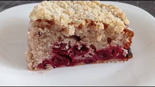 You WONT BELIEVE How Easy This Cherry Streusel Pie Recipe Is  Cherry Pie With Crumble Topping [upl. by Asilad]