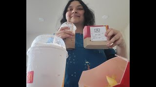 Taste testing McDs NEW Smoky BLT Meal amp KitKat McFlurry  McDonalds [upl. by Rolyt]