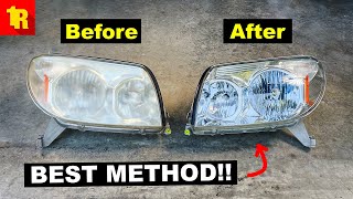 PLASTIC HeadLight Restoration ONLY REAL WAY TO DO IT [upl. by Kendal45]