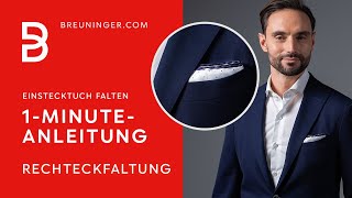 Einstecktuch falten So gelingt die gerade Rechteckfaltung TUTORIAL [upl. by Silvio]