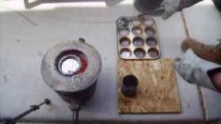 Casting Aluminum w Homemade Furnace [upl. by Assilak459]