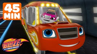 Blaze Transforms into a Subway Train 🚇  45 Minute Compilation  Blaze and the Monster Machines [upl. by Senalda]