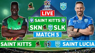 CPL 2024 Live Saint Kitts amp Nevis Patriots vs Saint Lucia Kings Live  SKN vs SLK Live Commentary [upl. by Chloras]