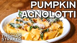 Roasted Pumpkin Agnolotti  Tasty Business [upl. by Nodnerb]