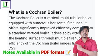 Cochran Boiler Notes Available PDF NotesEasy language in English [upl. by Akaenahs131]