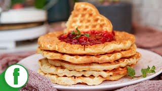 Swedish waffles with sparkling water eggs and milk [upl. by Ainedrag864]