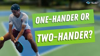 One Handed or Two Handed Which Backhand is Best for Your Pickleball Game [upl. by Anaimad]