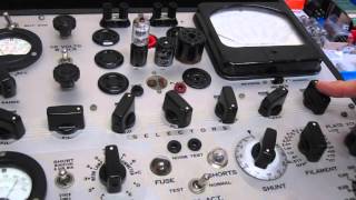 Testing 6J1 6AK5 EF95 vacuum tubes on a Hickok 539B tube tester [upl. by Ezequiel]