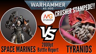 CRUSHER STAMPEDE Tyranids vs Space Marines 2000pts  Warhammer 40k Battle Report Ep13 [upl. by Danae]