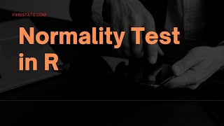 Normality Test in R [upl. by Pliam53]