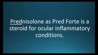 How to pronounce prednisolone Pred Forte Memorizing Pharmacology Video Flashcard [upl. by Ydnyc]