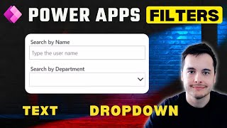 How to Filter a Gallery Using Text Input and Dropdown in Power Apps [upl. by Avi]