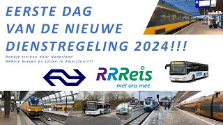 DE NIEUWE DIENSTREGELING 2024 is ingegaan Treinen door Nederland met bussen detreinreizigervlogt [upl. by Acirej]