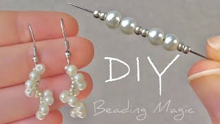 Easy Beaded Spiral Earrings Easy Seed Bead Earrings Tutorial [upl. by Dijam]