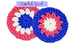 Crochet Coaster Tutorial For Beginners Step By Step  Crochet Coaster DIY [upl. by Nawud]