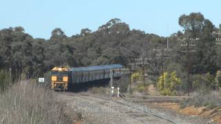 The Overland bounces by  Australian Trains [upl. by Latham]