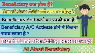 beneficiary क्या होता है  beneficiary account activation time transfer limit after adding [upl. by Anahsed]