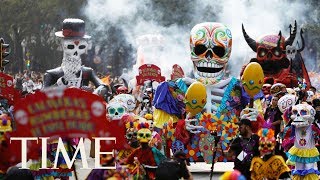 Live Footage As Mexico City Celebrates Día De Los Muertos Day Of The Dead  TIME [upl. by Acirederf]