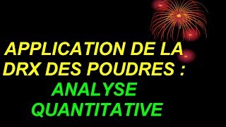 ANALYSE QUANTITATIVE DUNE POUDRE CRISTALLINE PAR DRX  Professeur Abderrafi BRITEL [upl. by Annanhoj]