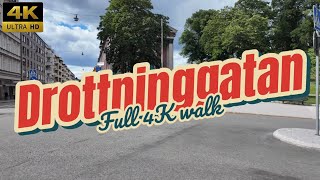 Full Walk Through Drottninggatan  Stockholm’s Famous Street in Stunning 4K [upl. by Oretos669]