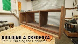 Building the Credenza Cabinets  Modern Credenza Build  Part 3 [upl. by Wistrup895]