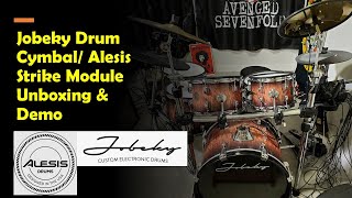 Jobeky Electronic Drum Cymbal Alesis Strike Module Unboxing and Demo [upl. by Roose]