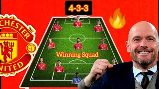 TEN HAG IS BACK ON TRACK🔥🔥 MANCHESTER UNITED NEW Predicted 433 Lineup Under Ten Hag Season2425 [upl. by Nelluc]