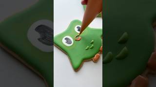 Duolingo owl cookie💚 recipes and supplies linked in my bio cookiedecorating asmr satisfying [upl. by Kcirde]