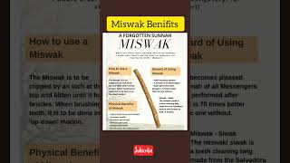 Benifits Of Miswak  deenedu [upl. by Idonah641]